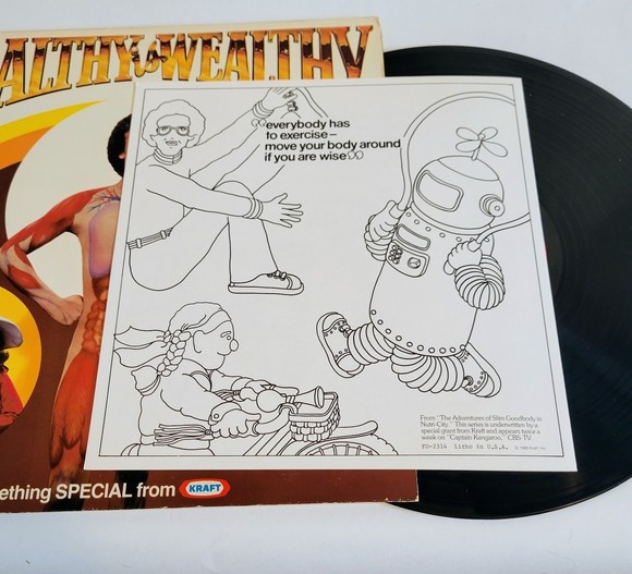 Vintage 1970's Healthy And Wealthy Captain Kangaroo Slimgoo12 inch Vinyl Record. - Picture 6 of 10